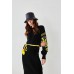 Knitted dress "Flowers" yellow/black